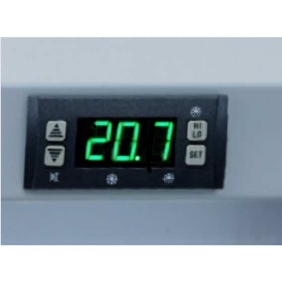 CRT Cabinet digital temperature display.