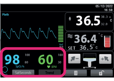 Control panel SpO2