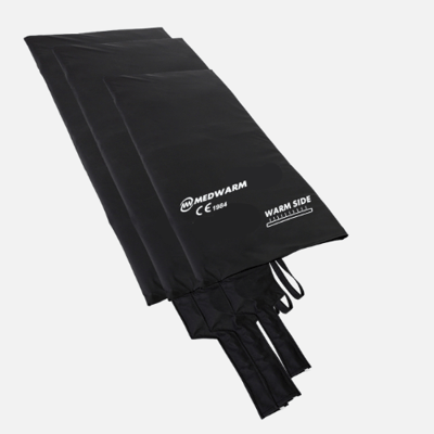 Three Medwarm mattresses on top of each other