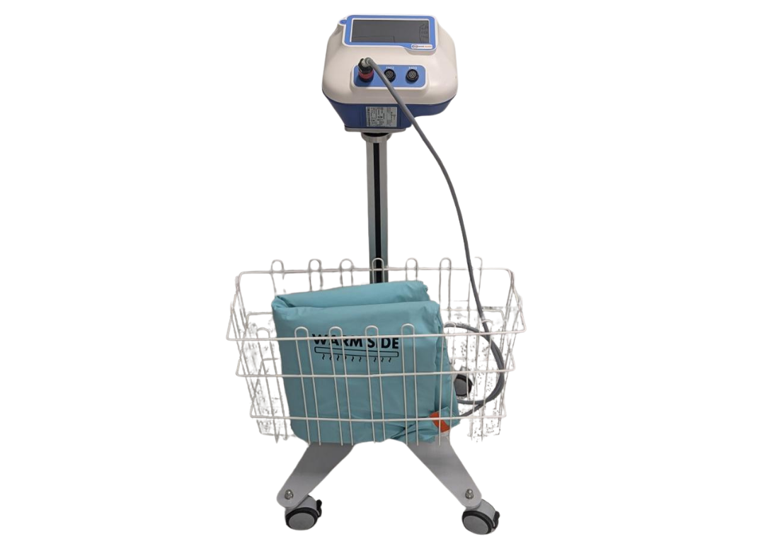 Safewarm Controller on Stand w Blanket in Basket