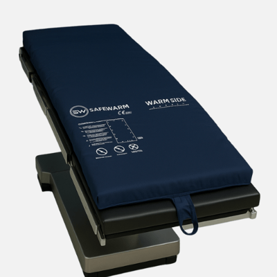 Safewarm patient warming mattress on theatre table Safewarm patient warming mattress on theatre table