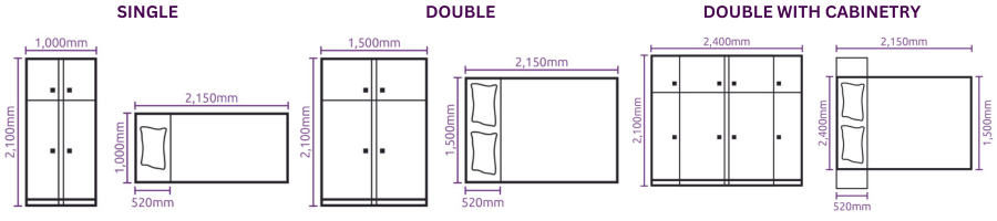 Indicative Dims Wall Bed