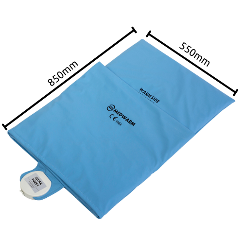 IM-85 DB Medwarm blanket with 850mm x 450mm dimensions listed. IM-85 DB Medwarm blanket with 850mm x 450mm dimensions listed.