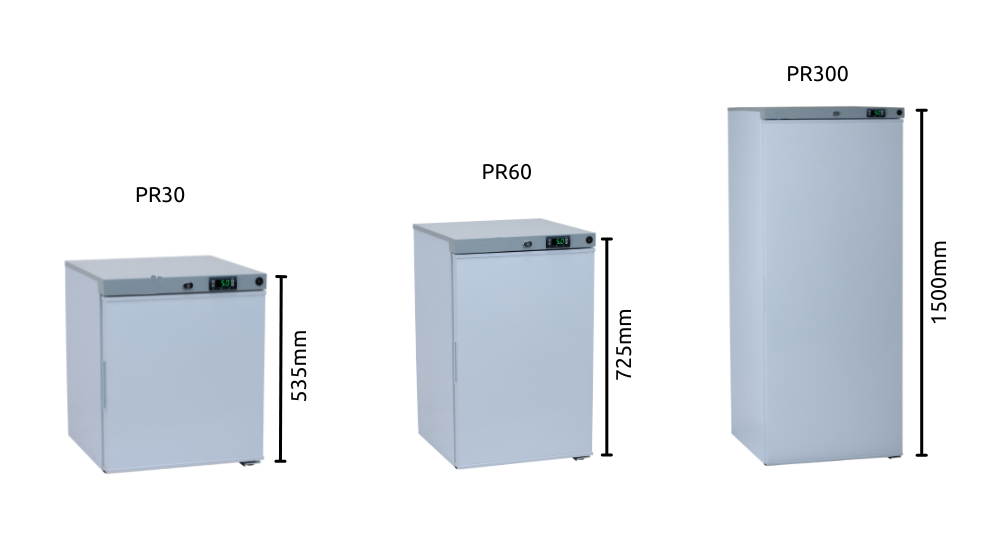 Pharmacy refrigerator small size examples.