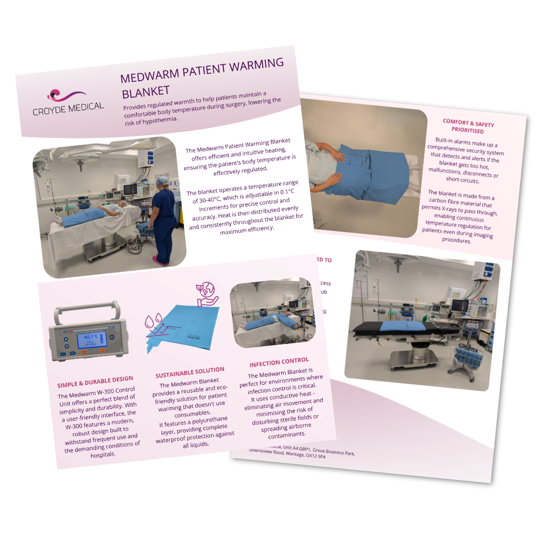 Medwarm Patient Warming Blanket Flyer Icon