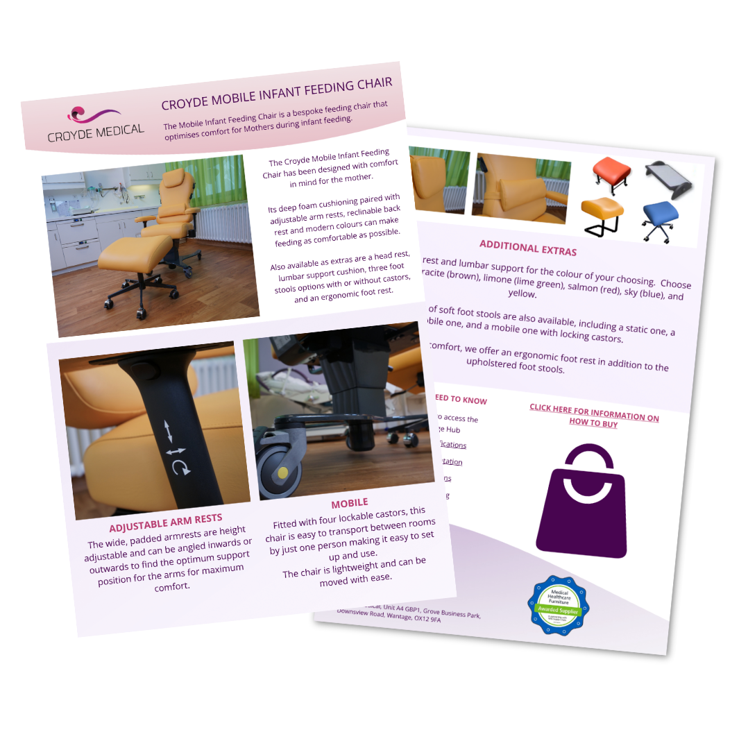 Mobile Infant Feeding Chair Flyer Icon