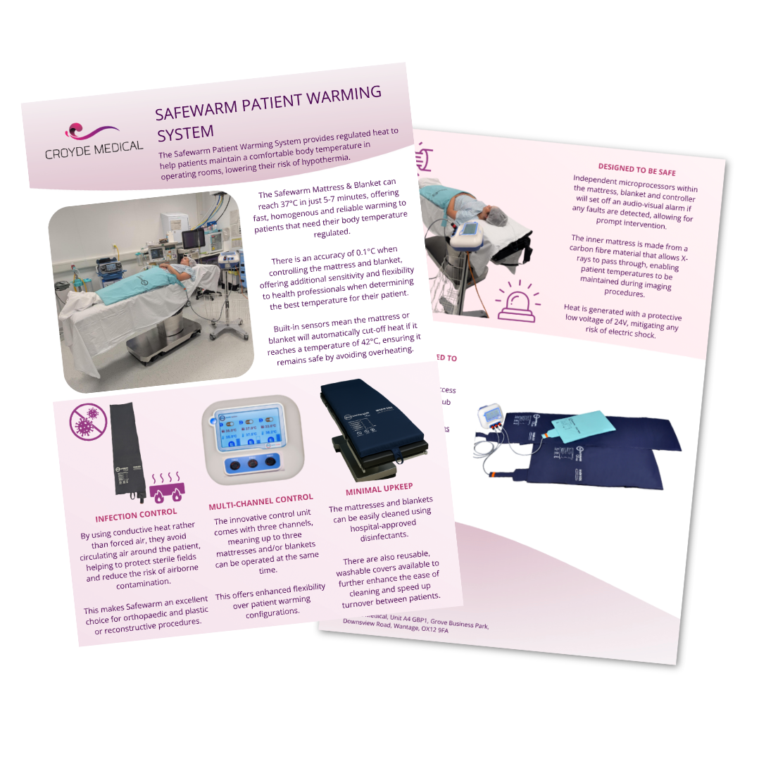 Safewarm Patient Warming System Flyer Icon