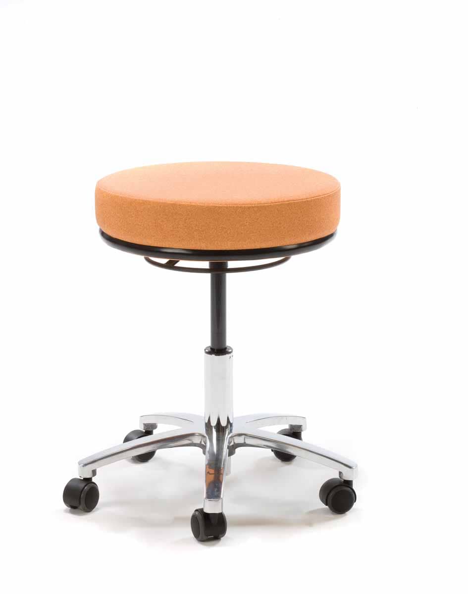Orange clinician stool